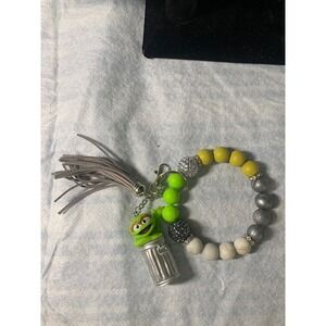 Sesame Street Oscar the Grouch Beaded Wristlet Keychain